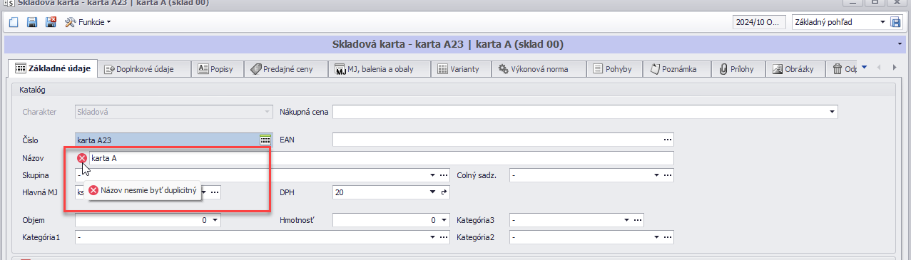 Kontrola duplicity v programe 2